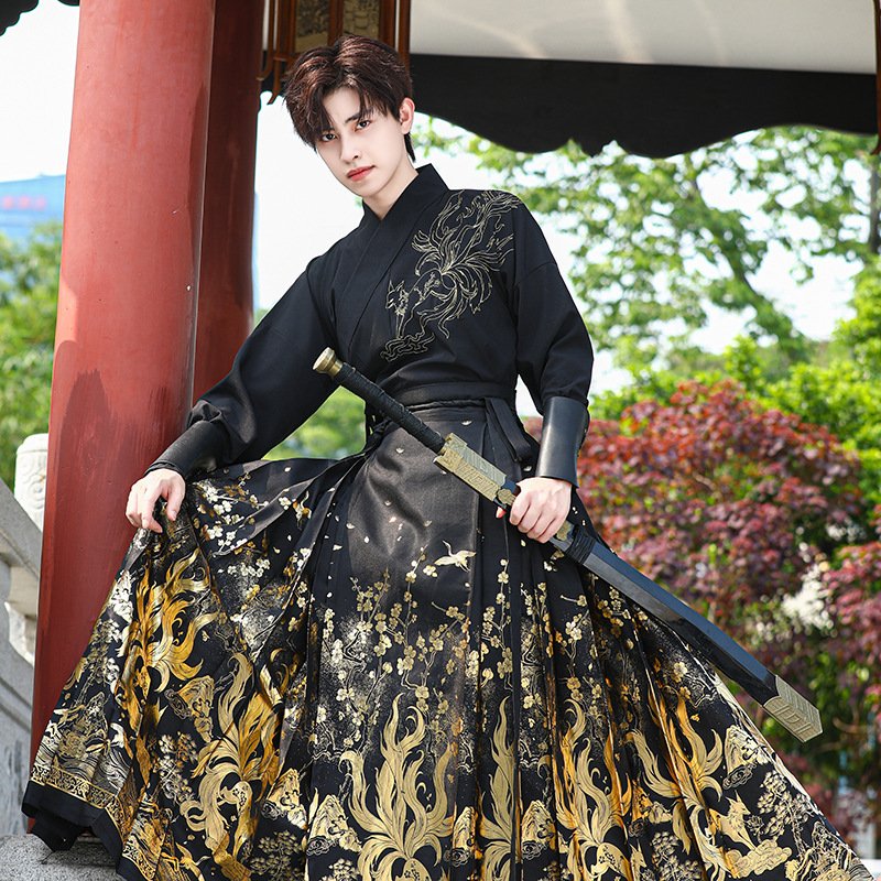 Ming Dynasty Hanfu with Horse-Faced Skirt 1 - Image 4